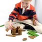 Tumble Tree Timbers Wood Building Set - 450 Pieces. Build Log Cabins. Educational STEM Toy