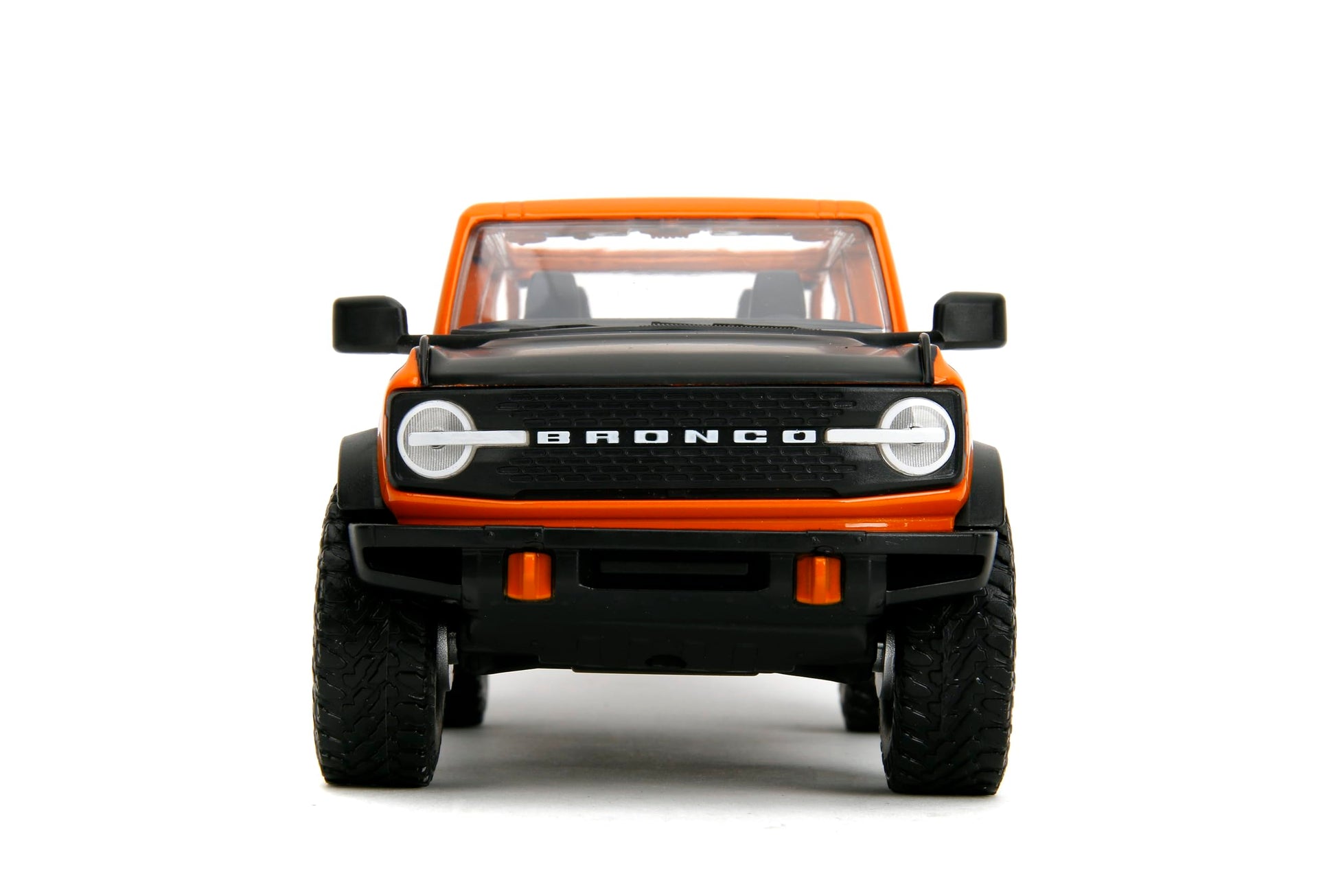 Jada Just Trucks 1:24 2021 Ford Bronco Die-Cast Car & Tire Rack, Toys for Kids and Adults(Orange)