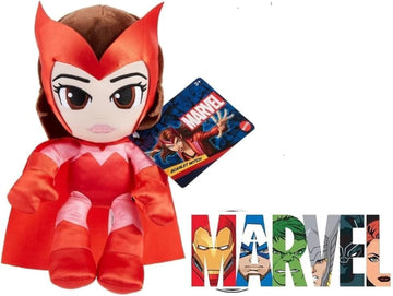 Marvel Plush Character Figure, 8-Inch Super Hero Soft Doll, Collectible Gift for Kids & Fans Ages 3 Years Old & Up - with Collectible Sticker (Scarlet