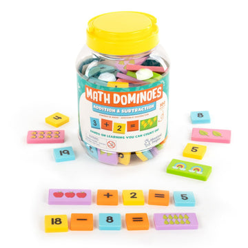 Educational Insights Math Dominoes Addition & Subtraction - Math Preschool Activities for Classroom & Home, Toddler Learning Toys, Gift for Ages 3+