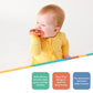 Nuby All Silicone Pumpkin & Chocolate Bar Teether - 2 Pack, 3+ Months