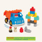 Battat - Large Building Blocks - 80 Colorful Pieces - 8 Wheel Bricks - Zippered Storage Bag - 12 Months + - Bag o' Blocks
