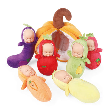 Enjoyin 4 inch Mini Baby Doll Playset Includes 6 Soft Baby Dolls and a Storage Bag Realistic Looking Small Baby Dolls Set for Toddlers