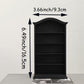 LuckyVin 3D Printed Miniature Bookcase, 4-Tier Empty Dollhouse Bookshelf, Open Display Shelf for Dollhouse DIY (Black)