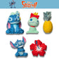 Disney Stitch DIY Paint Your Own Figurines Arts and Crafts Set for Kids, Paint, Paint Brush, and Glitter