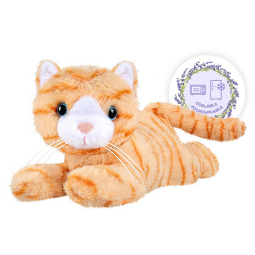 SuzziPals Microwavable Orange Cat Plush, Stuffed Animals Heating Pad, Gifts
