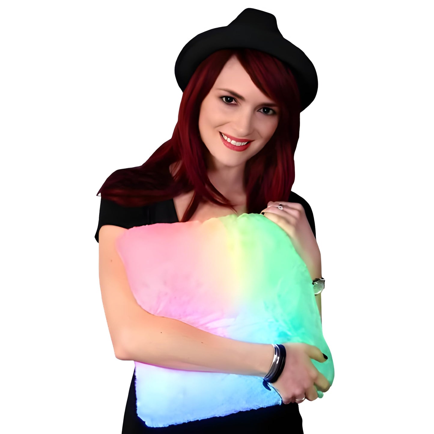 blinkee Glowrious The Pillow - Your Softest, Glowiest Best Friend 12 Inch LED Light Up Super Soft Pillow Nylon Fill