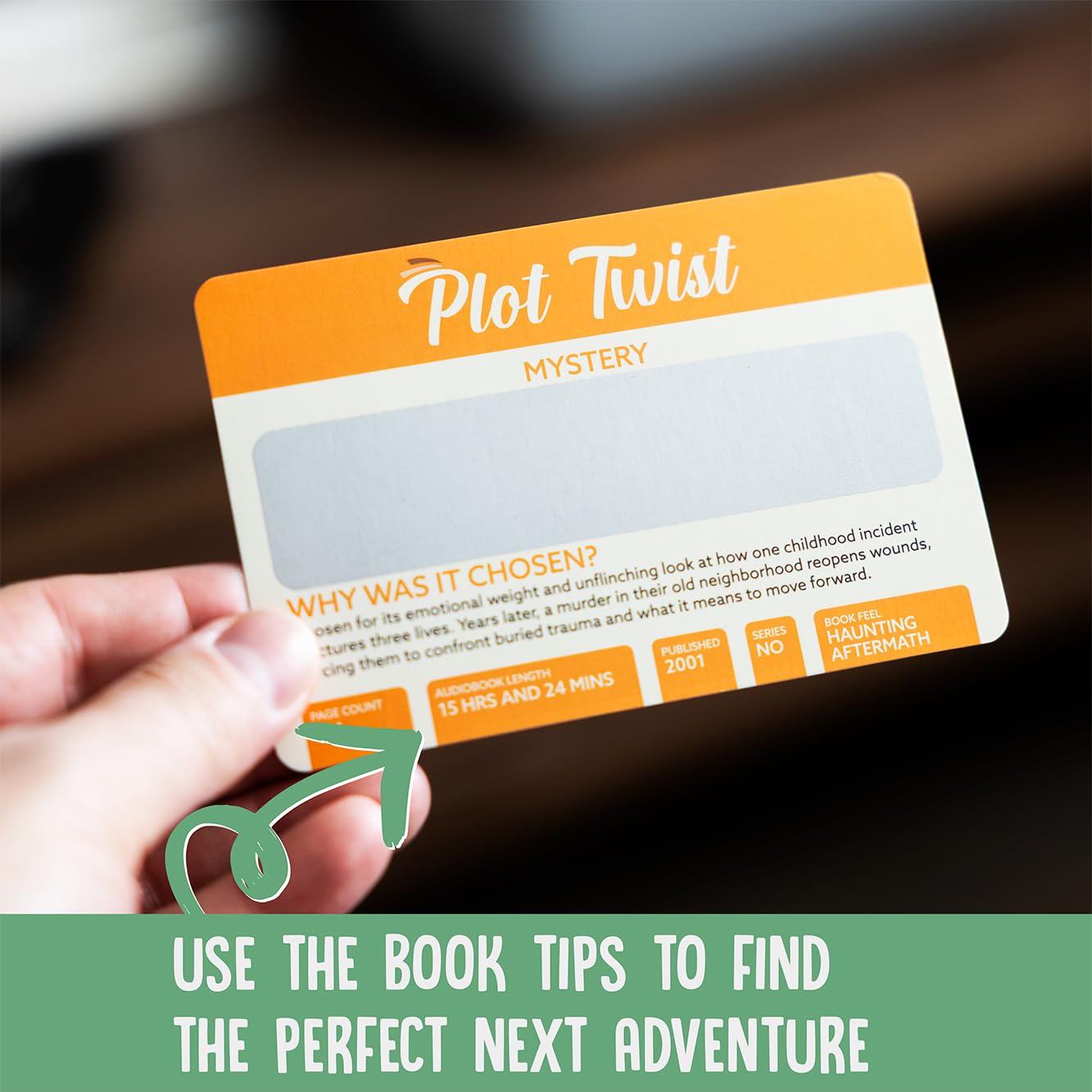 Blue Wasatch Games Plot Twist Season 2: 36 Book Recommendation Scratch Off Cards Across 8 Unique Fictional Genres. Gift for Couples, Book Clubs