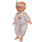 Goldberger Baby's First 19" Unbelievably Soft Baby Doll in Gray Striped PJs. Patented "Air Pillow" Tummy - Super Light and Huggable - For Toddlers 2