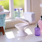 1:12 Scale Miniature Bathroom Toilet - Realistic Dollhouse Furniture for DIY Crafts, Dioramas and Architectural Models