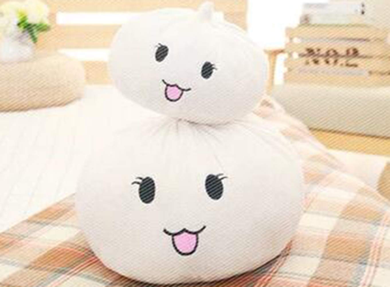 Gardening Spring Plush Toy Plush Toy Steamed Stuffed Fun Cute Dumpling Doll Sleeping Pillow Cushion (White)