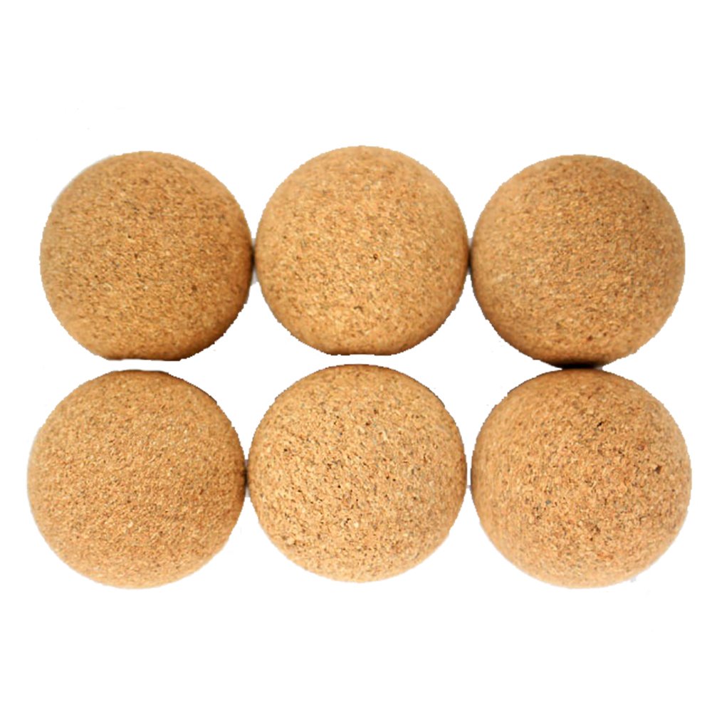 Game Room Guys Natural Cork Foosballs Compatible with Shelti, Tornado and Dynamo Foosball Tables - Set of 6