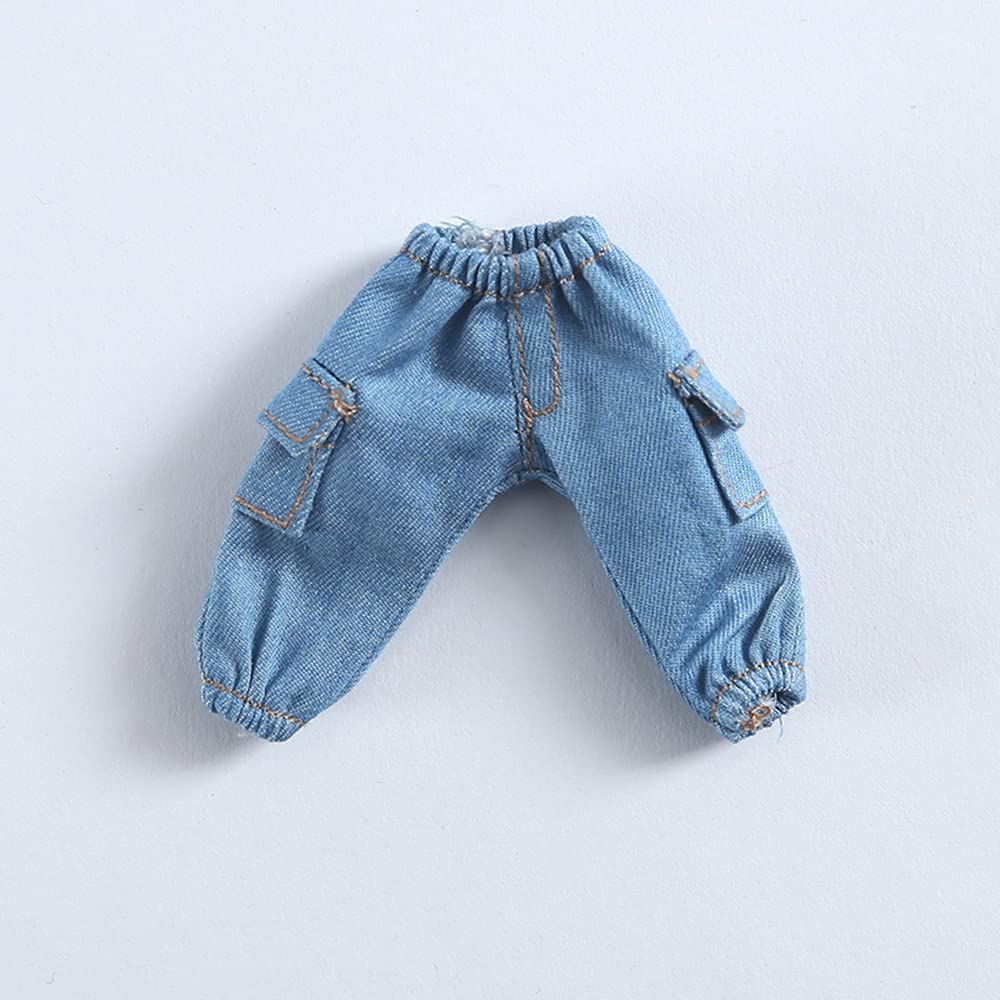 XiDonDon Dolls Costume Overalls Trousers Suitable for Ob11,Molly,GSC, 1/12bjd Dolls Clothes Doll Accessories (Blue)