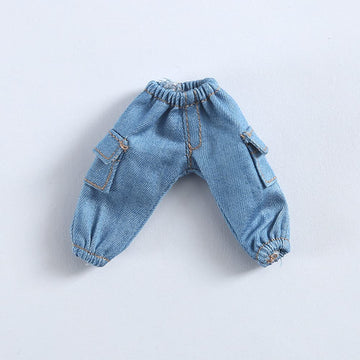 XiDonDon Dolls Costume Overalls Trousers Suitable for Ob11,Molly,GSC, 1/12bjd Dolls Clothes Doll Accessories (Blue)