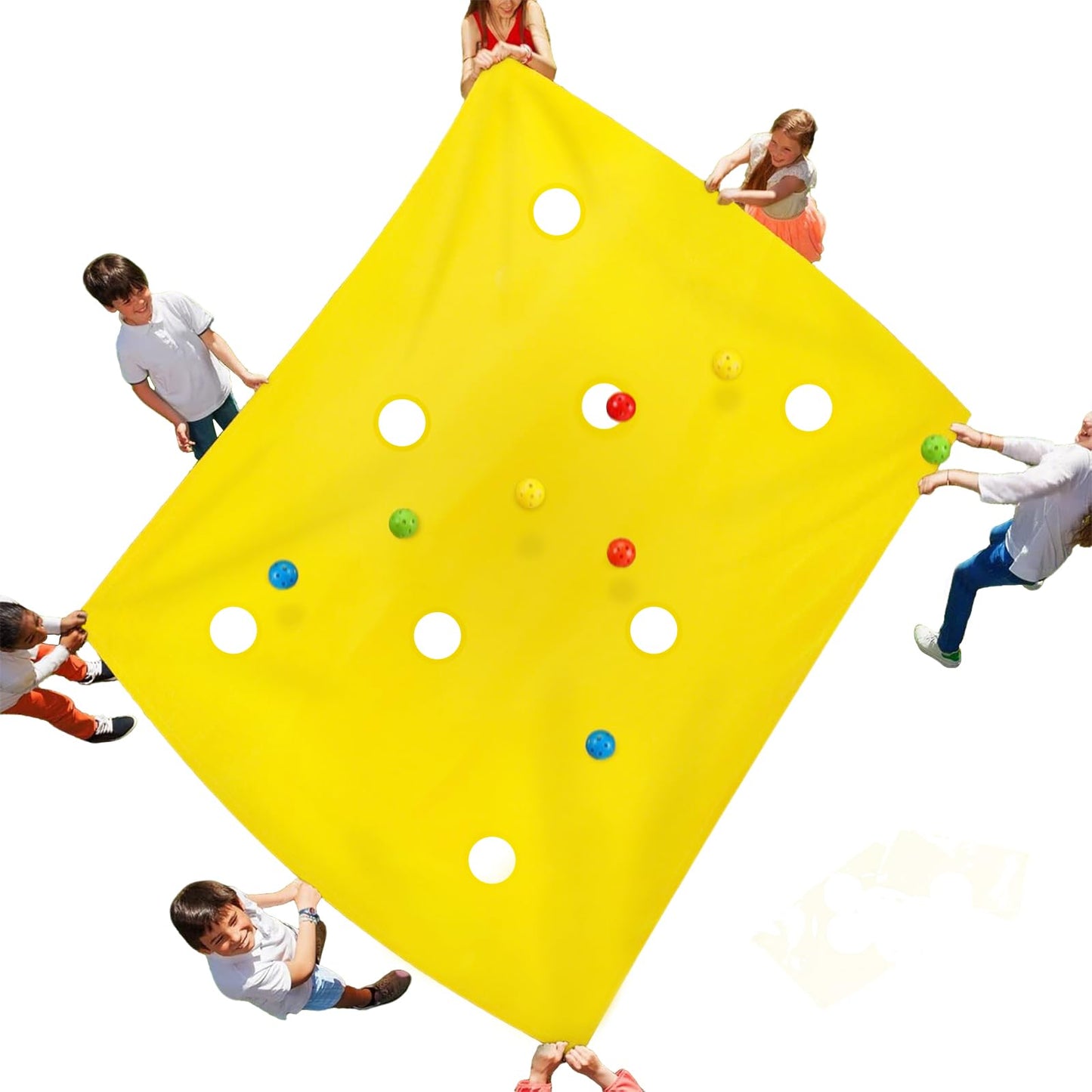 Sonyabecca Yellow Hole Tarp Team Building Games 85 x 57 Inch