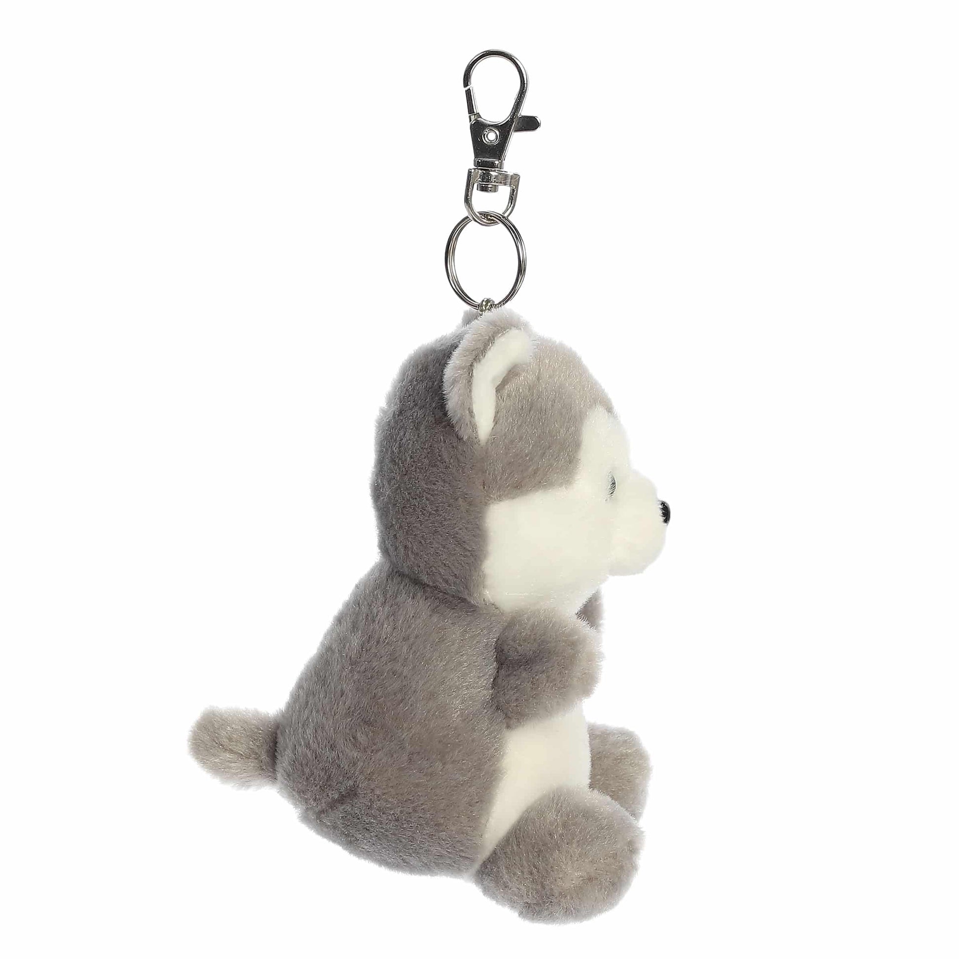 Aurora® Adorable Palm Pals™ Busky Husky™ Clip-On - Fun Collectible Plush for Kids and Adult Collectors - Perfect for Decorating Rooms and Birthday