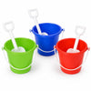 The Dreidel Company Beach Day Playsets 3-Pack 5.5" Sand Bucket Play Set Box Includes, 1 Pail, 1 Shovel Toy for Boys and Girls Birthday Party Favor