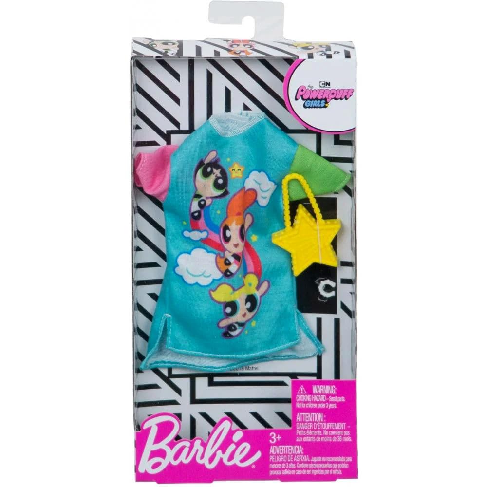 Barbie Fashion Powerpuff Girls Character Fashion Set 3 Inspired Outfits & Accessories for Barbie Dolls, Ages 3+ (Bundle of 3)