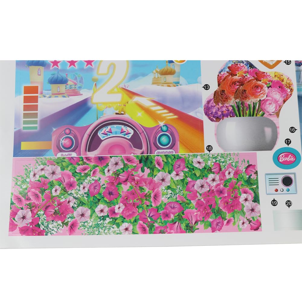 Replacement Parts for Barbie Doll Dreamhouse Doll House Playset HMX10 - Replacement Set of Labels - Stickers