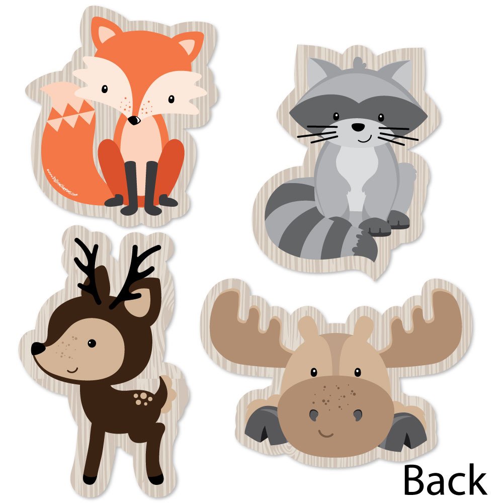 Big Dot of Happiness Woodland Creatures - Animal Shaped Decorations DIY Baby Shower or Birthday Party Essentials Set 20