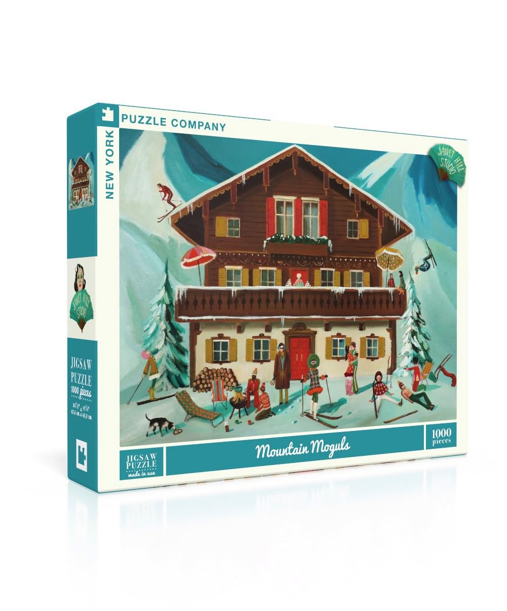 New York Puzzle Company - Janet Hill Mountain Moguls - 1000 Piece Jigsaw Puzzle for Adults by Janet Hill