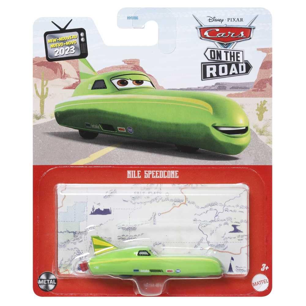 Disney Cars Toys Mattel 1:55 Scale Diecast Cars On The Road Series Nile Speedcone
