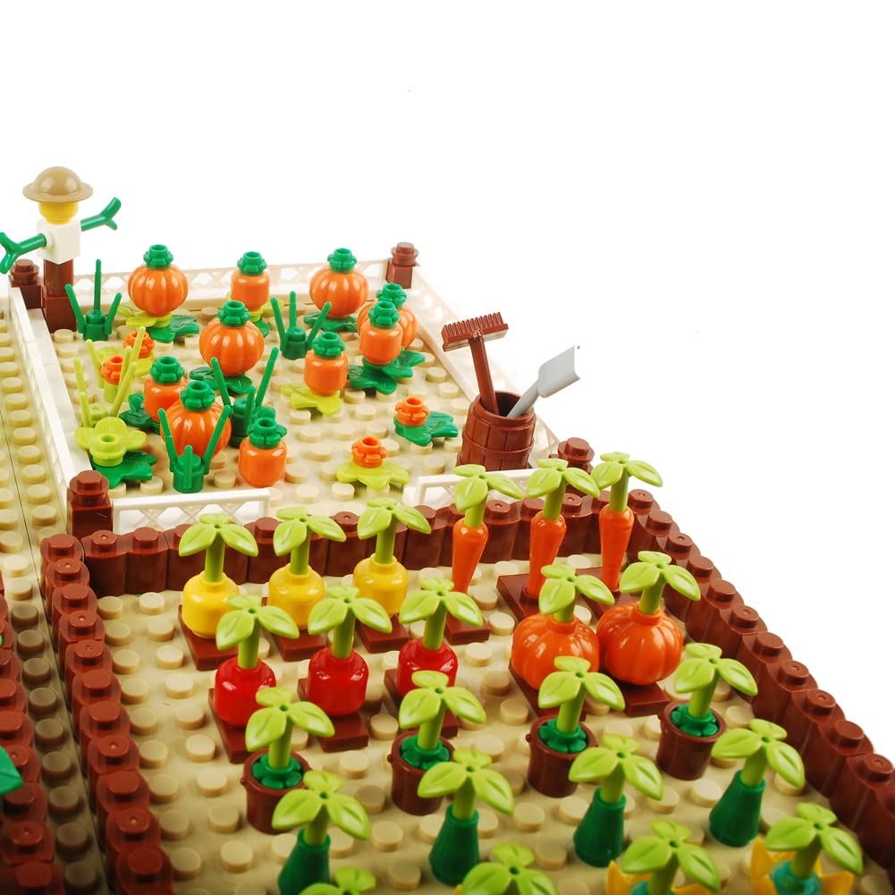 Farm Field Set Building Blocks Plant Animal Crops Building Bricks Kit DIY Building Set Compatible All Major Brands