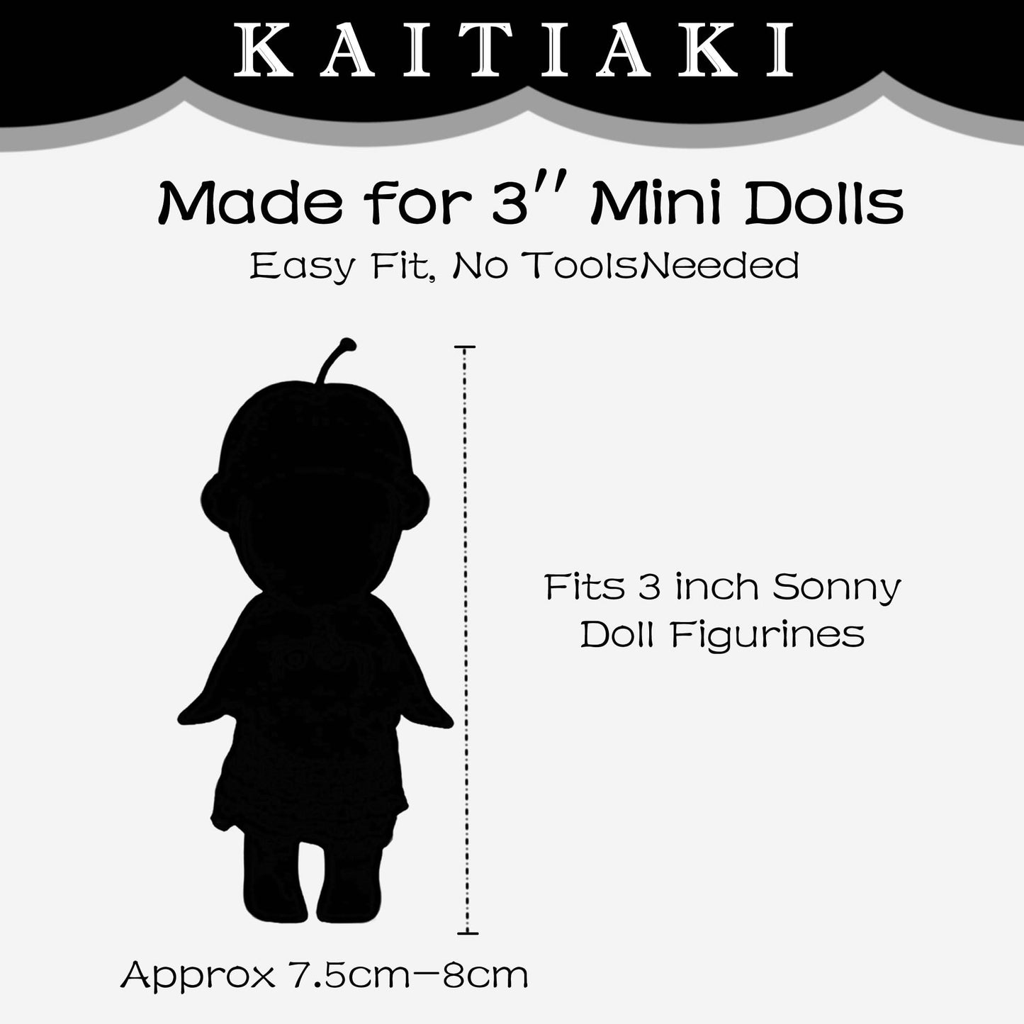 4Pcs Doll Clothes for Sonny Angel, 3 Inch Mini Doll Outfit Set Tops Skirts