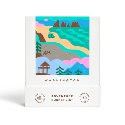 Reach International Outfitters Washington Adventure Bucket List: 50 Scratch-Off Cards for Outdoor Activities, Tourist Attractions, and Road Trips
