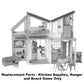 Replacement Parts for Barbie Malibu House Playset - FXG57 ~ Replacement Kitchen Supplies, Hanger and Board Game