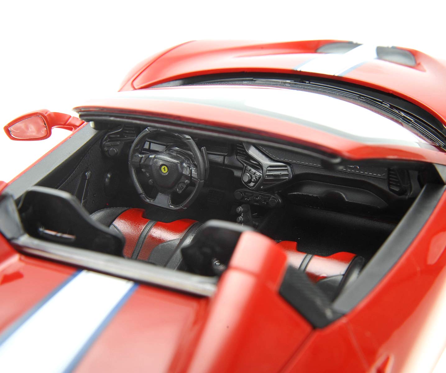 PowerTRC Remote Control Car, Ferrari 458 RC 1:14 Scale Official Licensed Battery Operated Model Sports Car w/Headlights & Convertible Roof Gift Ideas