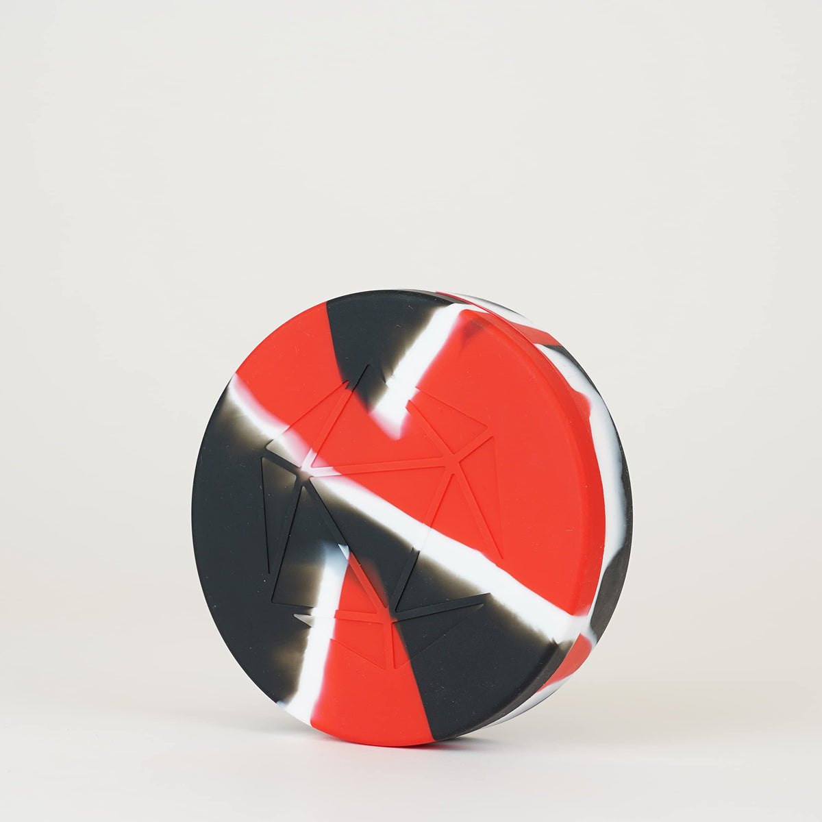 FanRoll Silicone Round Dice Case: Red/Black/White, Role Playing Game Dice Accessories for Dungeons and Dragons