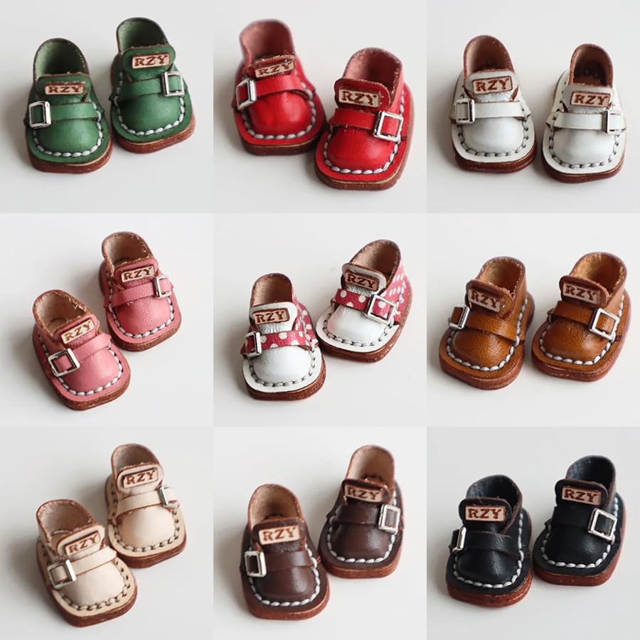 XiDonDon 1/12 BJD Doll Shoes for Ob11,GSC,Body9,YMY Body Dolls Clothes Accessories Toys 1 Pair (Dark Brown)