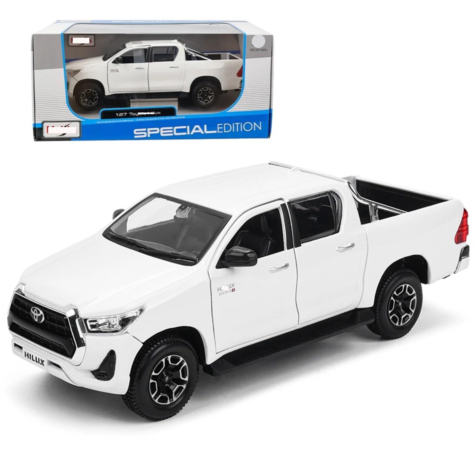 HTLNUZD 1/27 Alloy Racing Car Model for Toyota Hilux Pickup Adult Exquisite DieCast Realistic Design & Premium Finish Ultimate Collectible Model