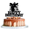 WRACKKIAR Drum kit Happy Birthday Cake Topper-Drum Set Cake Topper for Music Theme Party for Rock Roll Drummer Party Decor