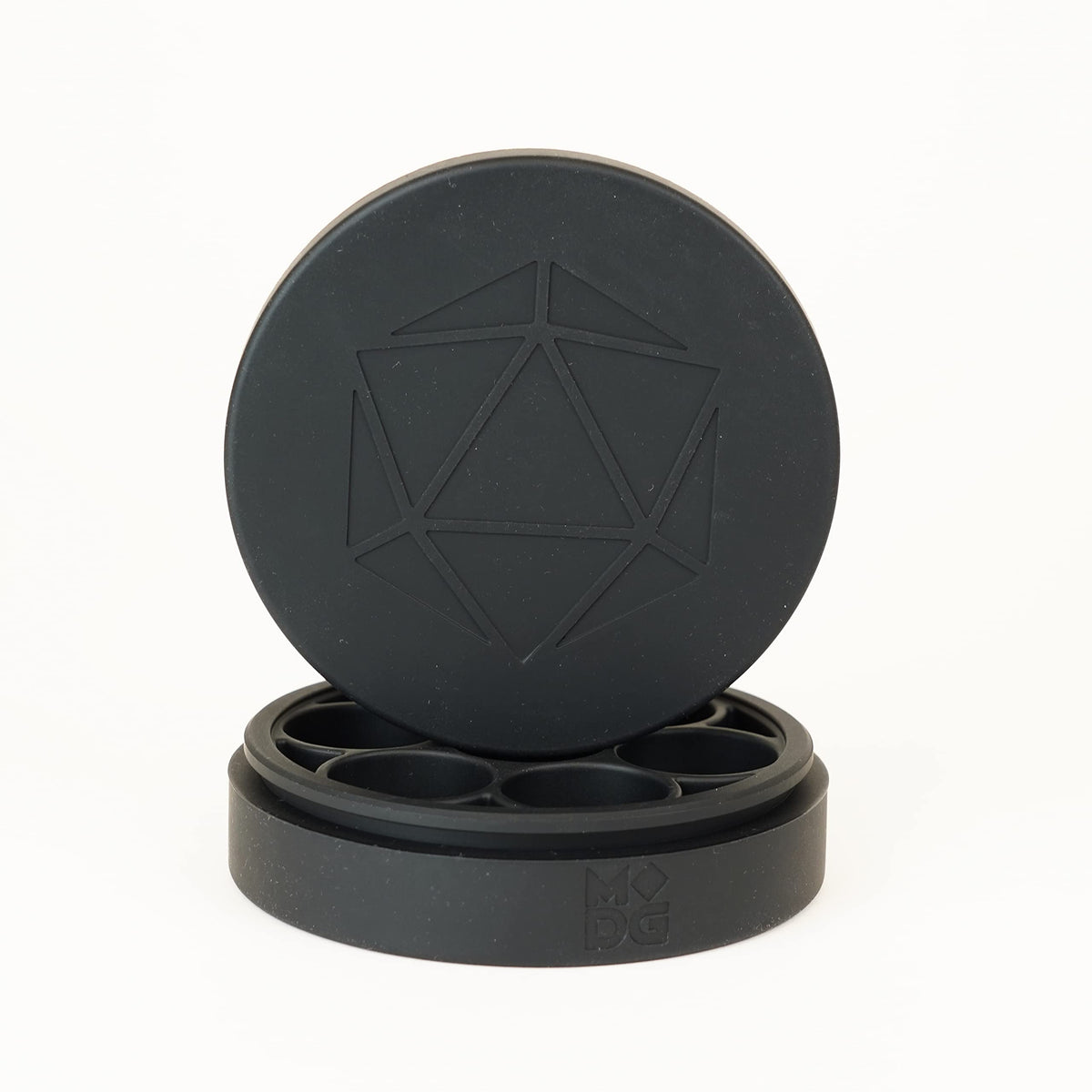 FanRoll Silicone Round Dice Case: Black, Role Playing Game Dice Accessories for Dungeons and Dragons