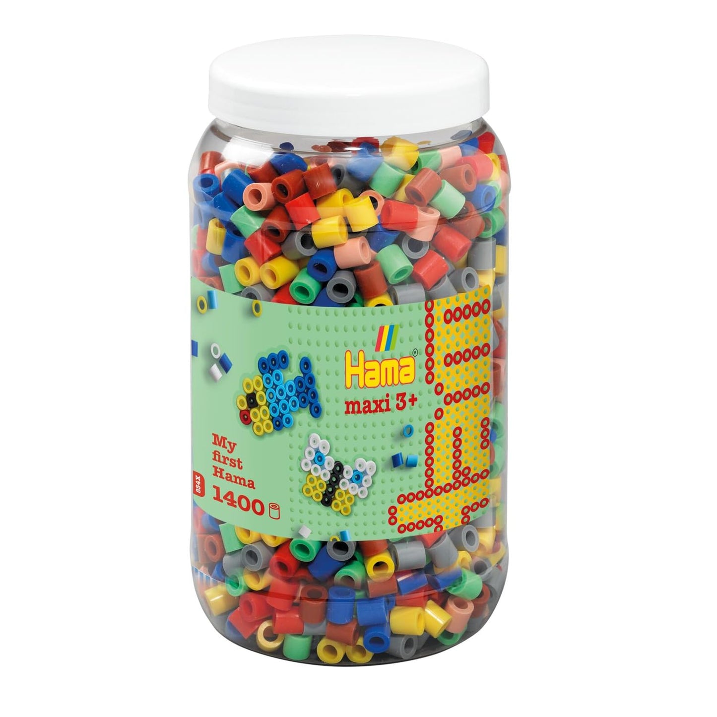 Hama 10.8543 1,400 Maxi Beads in Tub Mix 69