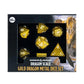Fanroll Dungeons & Dragons D&D Dragon Scale Metal Dice Set: Gold