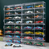 YYDS 1:64 Display Case,8 Compartments Clear Showcase Organizer,Matchbox Display Cabinet for Mini Cars, Hot Wheels?4 Pack Display Case