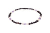 Genuine Amber Necklace from Baltic Sea Made with Polished Cherry Rose Quartz and Amethyst 34 cm (13.4 Inches)