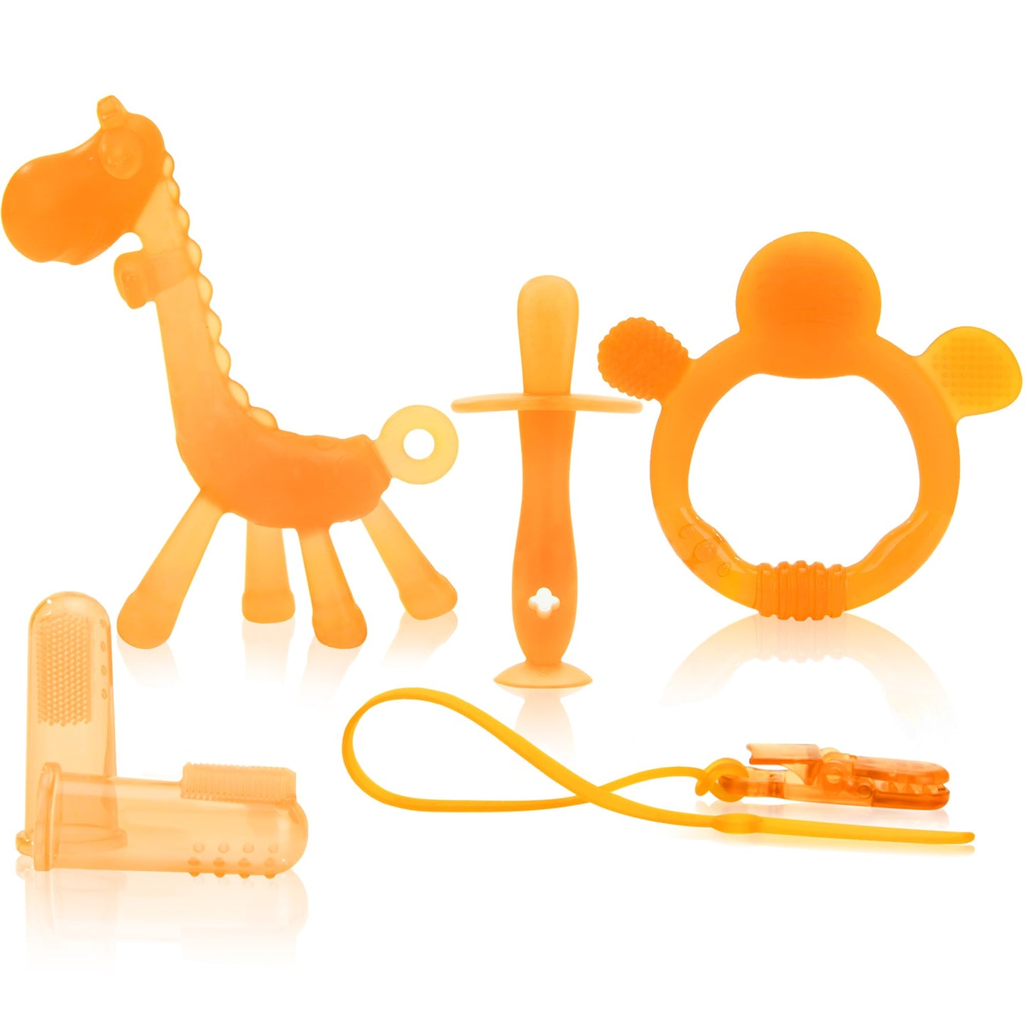 Food WAJIAYON Amber Oil Baby Teething Toys for Babies 0-6 Months,Baby Toys 6 to 12 Months,Freezer BPA Free Soft and Textured Silicone Baby Teether