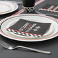 Fun Express Race Car Checkered Flag Luncheon Napkins - 6.5" Paper Napkins for Racing - Themed Parties Tableware Celebrations Special Events - Fun