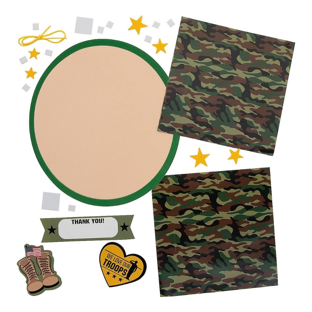 Military Appreciation Handprint Sign Craft Kit - Makes 12