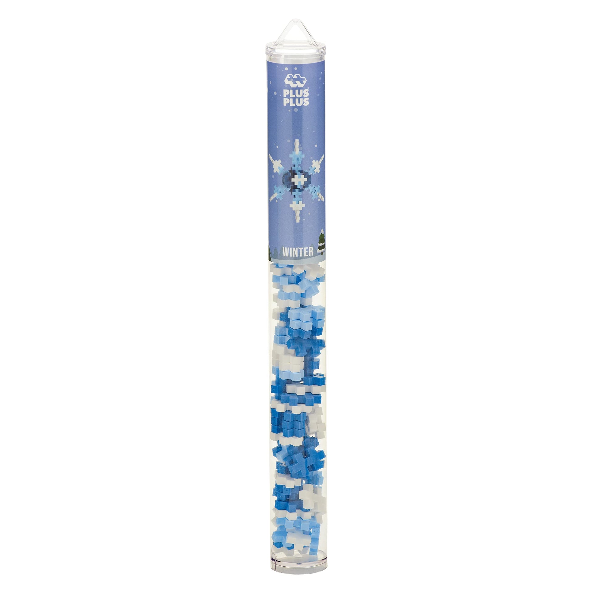 PLUS PLUS Snowflake - 3D Puzzle Building Block Set Tube, Mini Interlocking Pieces, Fun Holiday Activities for Kids