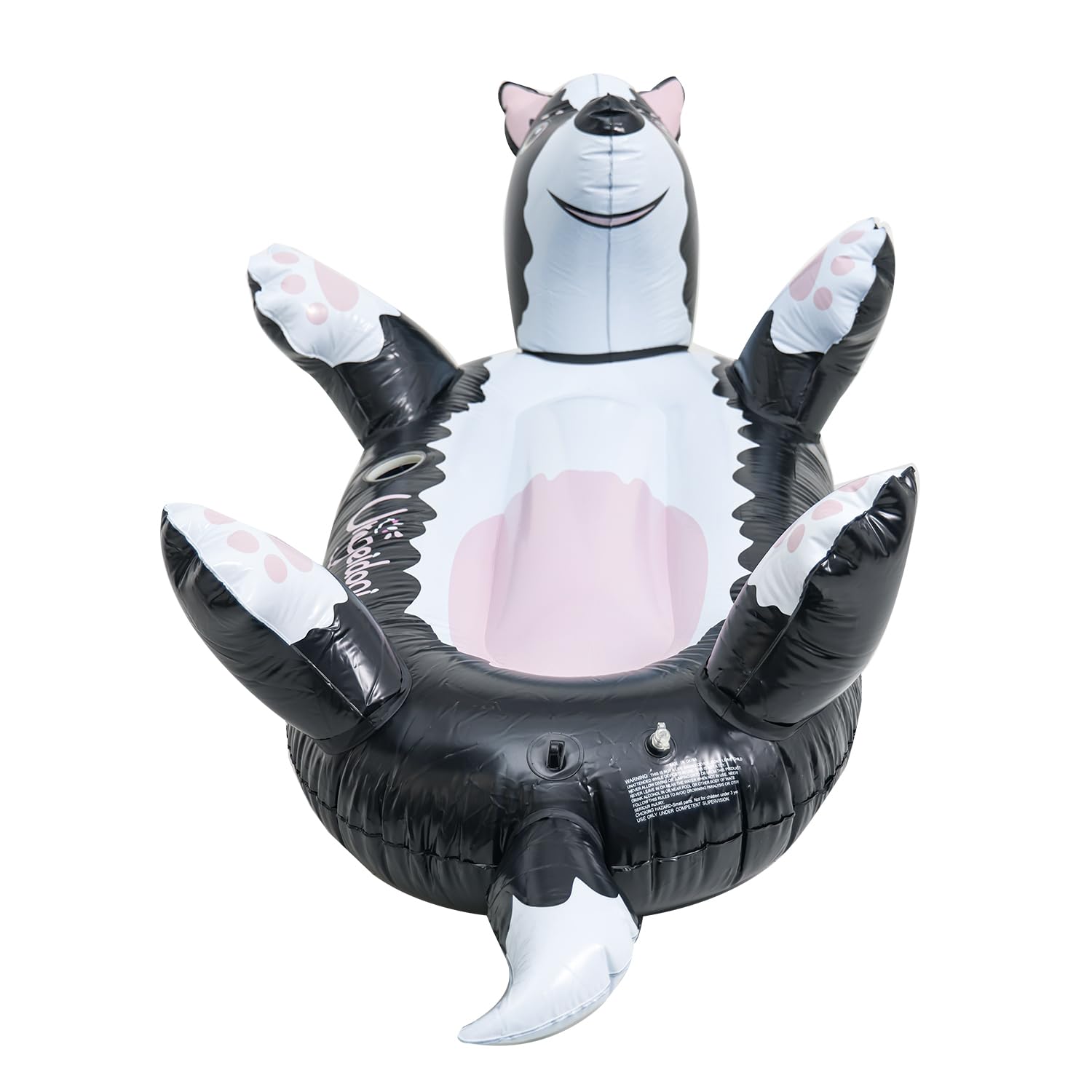 Swimming Pool Water Toys Inflatable Cute Border Collie Dog Shape Pool Float for Adults, and Pets