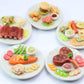 ThaiHonest Mixed 5 Assorted Dollhouse Miniature Lamb Salmon and Burger Set,Tiny Food