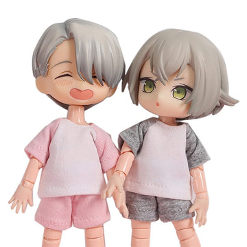 XiDonDon Short Sleeve T-Shirt for ob11,Molly,Body9,Gsc,1/12bjd Doll Clothes Toys Accessories (Pink)