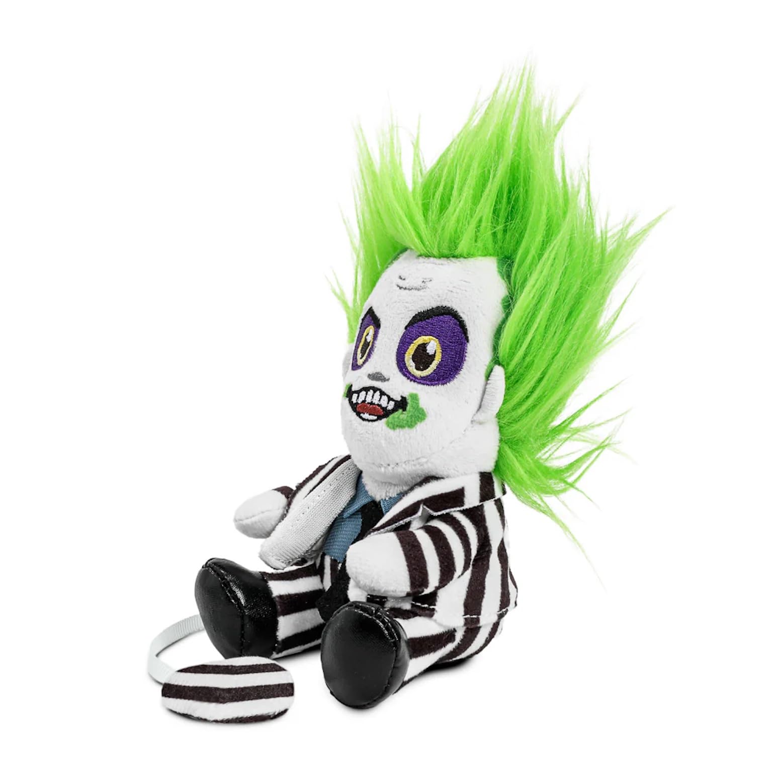 Beetlejuice Officially Licensed Movie Collectible Plush Stuffie - 7.5" Phunny Plush, Beetlejuice (1988) in Striped Suit Shoulder