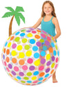 GiftExpress 40" Polka Dot Beach Ball - Giant Transparent Inflatable Ball for Swimming Pool Party - Summer Outdoor Water Toy & Decoration