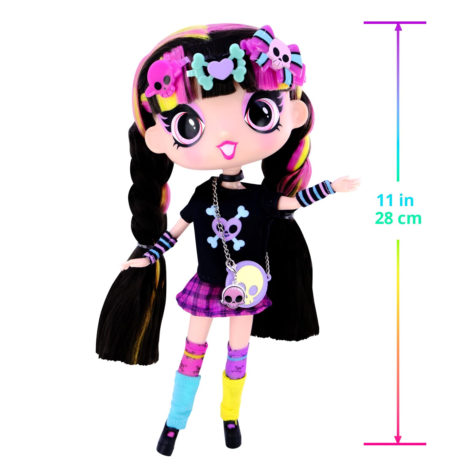 Decora Fashion Girlz 11" Doll - Luna Stickers & Endless Style Fun for Creative Play